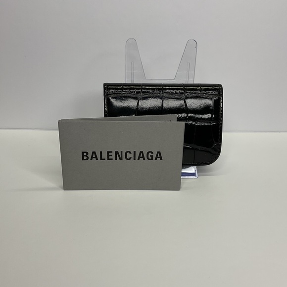 Balenciaga Compact, Black Leather Wallet Authentic - EUC - Picture 4 of 12